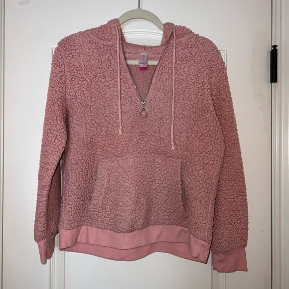 Blush pink quarter zip jacket - Picture 1 of 3